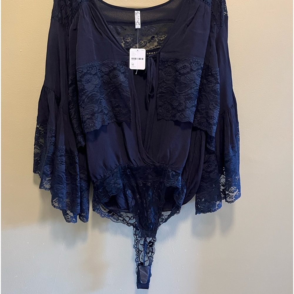 long sleeve lace body suit intimately free people large